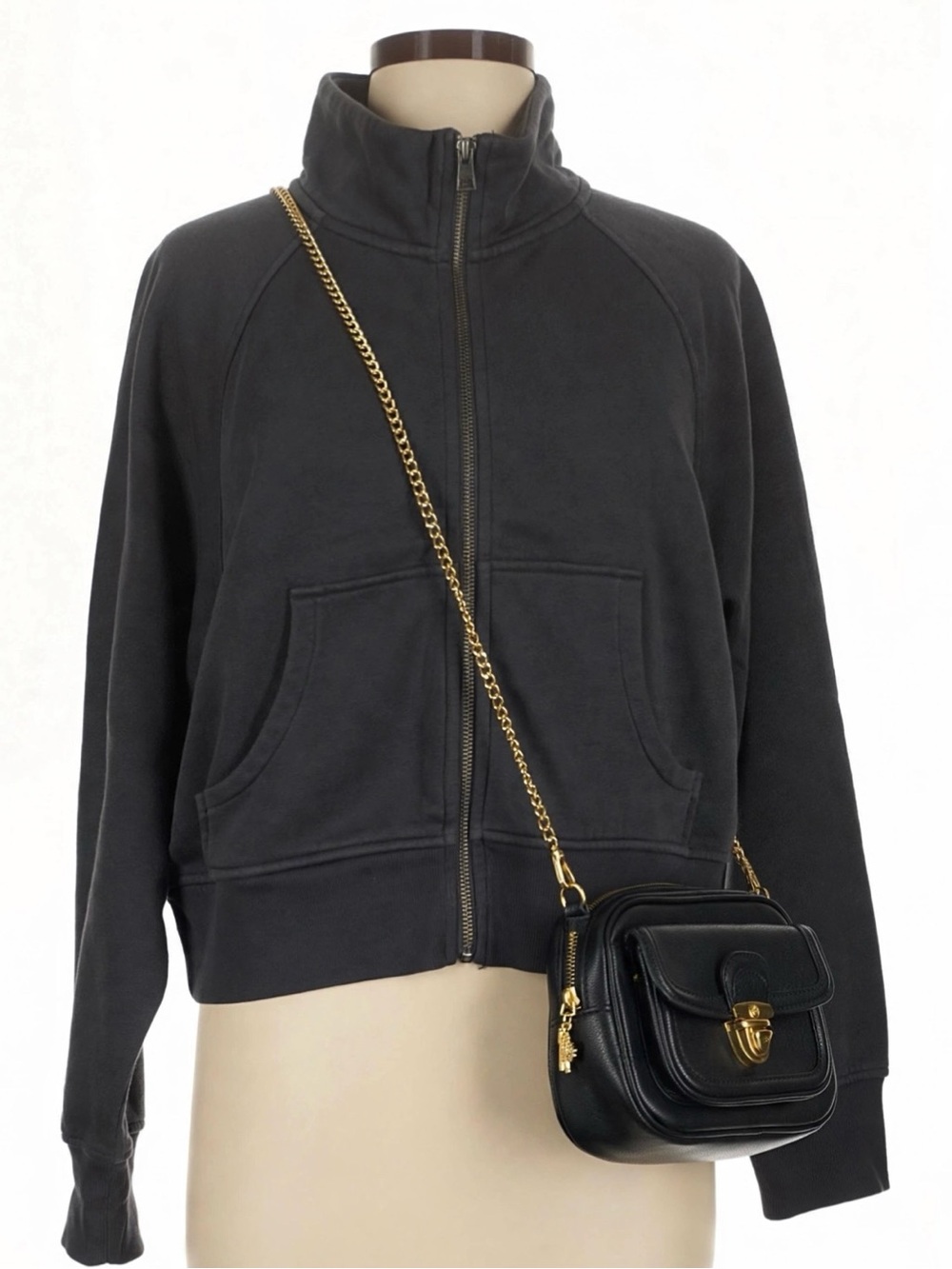 Universal Thread Black Zip-Up Fleece Hoodie